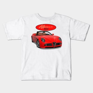 ALFA ROMEO 8C SPIDER Red Kids T-Shirt